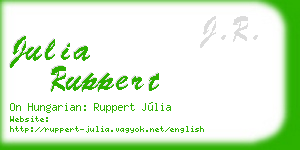 julia ruppert business card